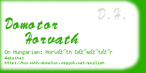 domotor horvath business card
